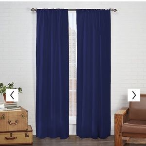 Navy 84in Window Curtains